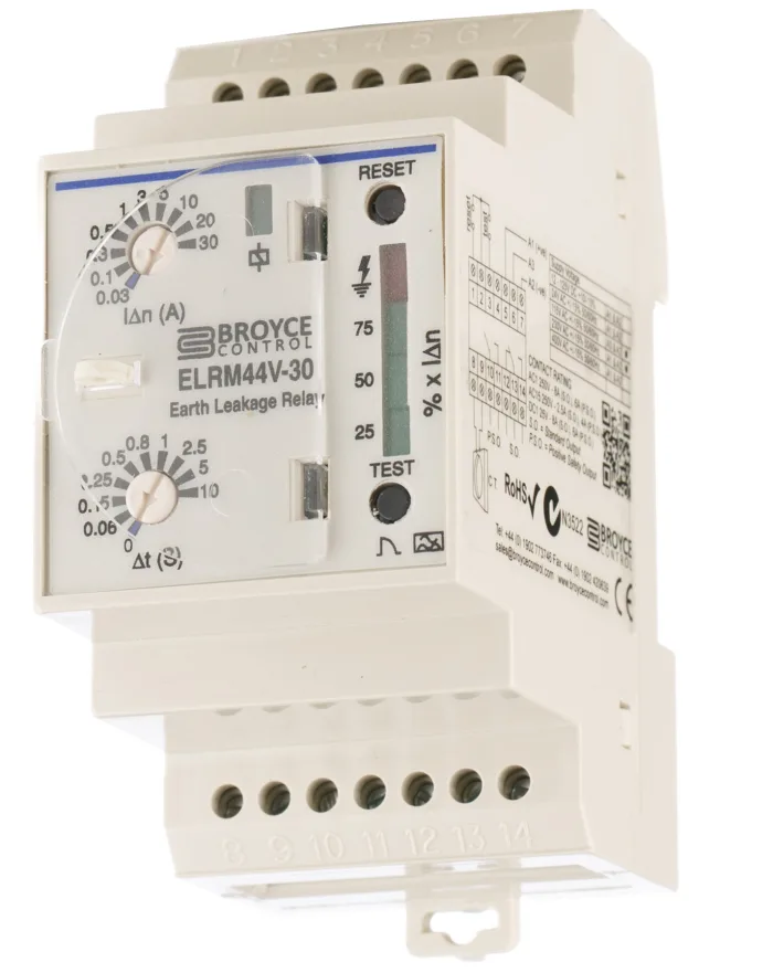 Broyce Control ELRM44V-30 Earth Leakage Relay 115/230VAC