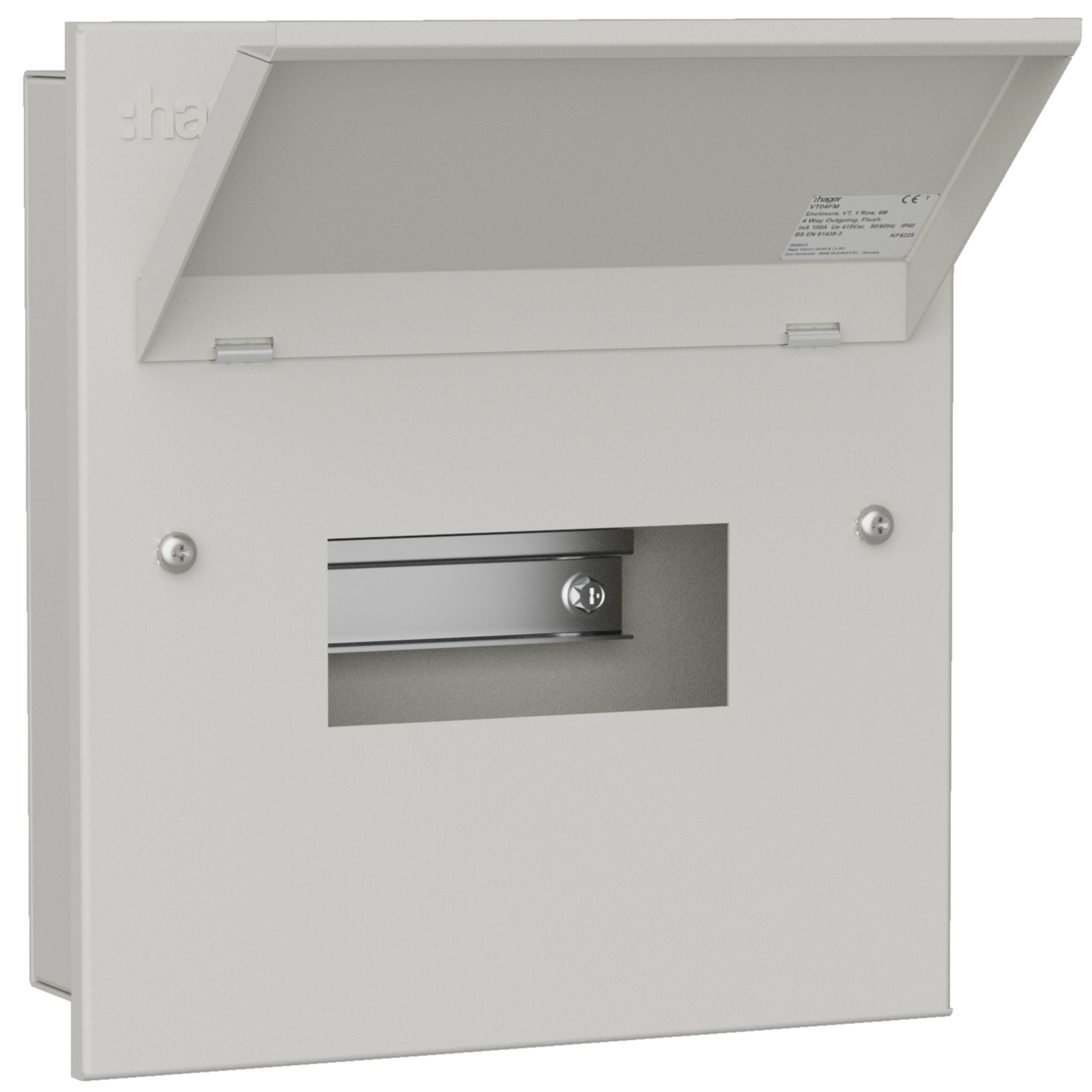 VT04FM - Consumer Unit 4 Way 100A (Flush)